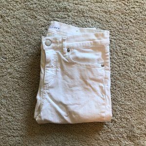 Loft White Slim Pocket Straight Leg Jeans